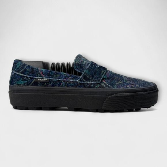 Vans Shoes - Vans Style 53 Velvet Paisley Blue Slip On Creeper Womens 8 Mens 6.5 NWOB
